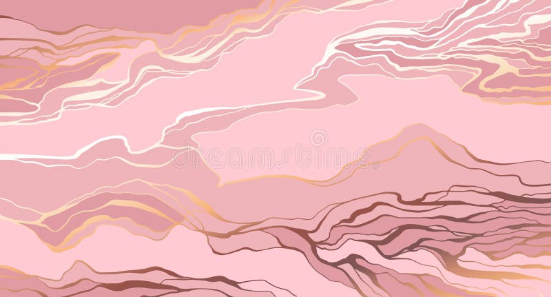 Rosa- och bläckstråleformgivning för abstrakt marmor. abstrakt liggande sprickmark. stock illustrationer