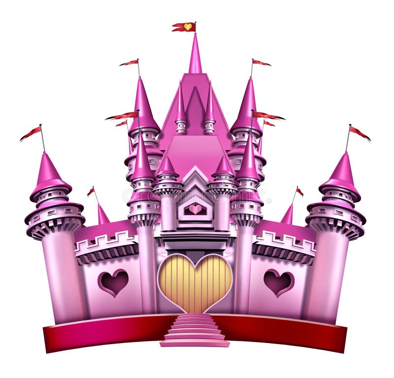 Rosa princess för slott