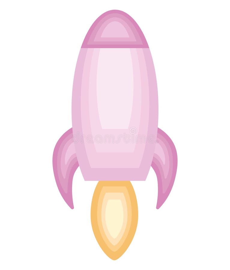 Rosa raketdesign royaltyfri illustrationer