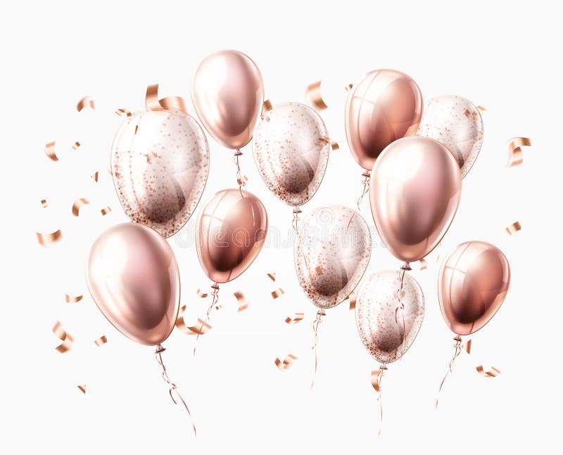 Rosa realistiska skinande ballonger för vektor vektor illustrationer Rosa realistiska skinande ballonger för vektor vektor illustrationer