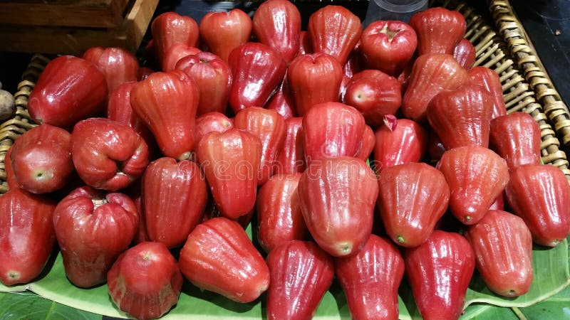 Rosa äpplebunt i korgen royaltyfria bilder