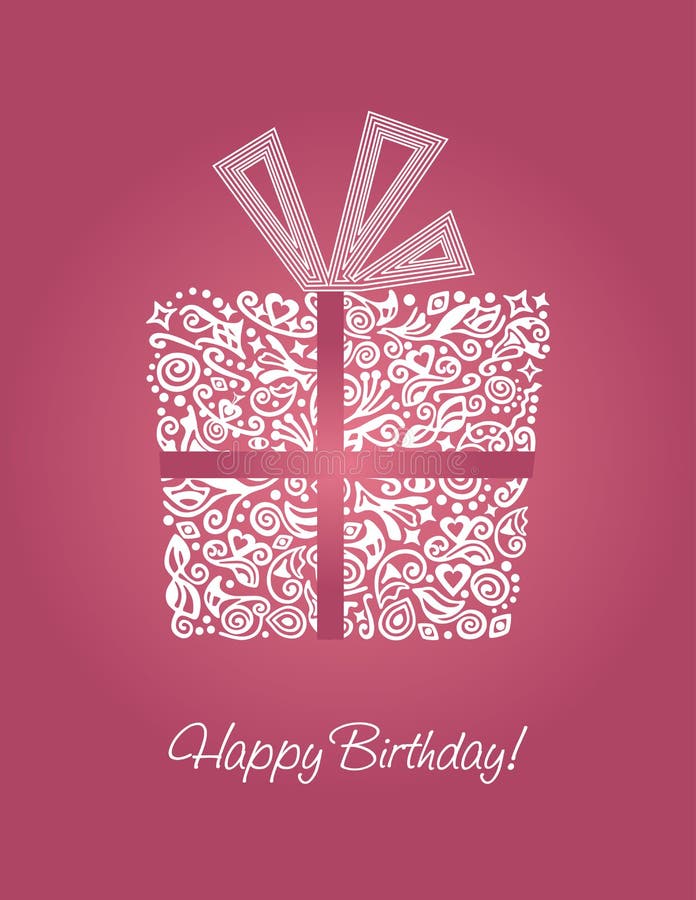 Rosafarbene alles Gute zum Geburtstagkarte lizenzfreie abbildung Rosafarbene alles Gute zum Geburtstagkarte lizenzfreie abbildung