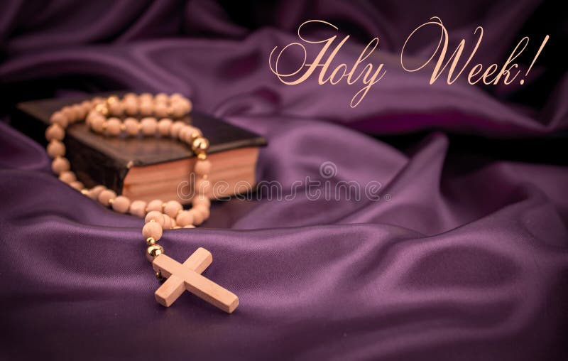 Rosari biblici della settimana santa su sfondo viola