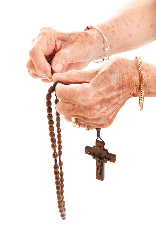 Praying the Rosary stock image. Image of christian, devotional 36264763
