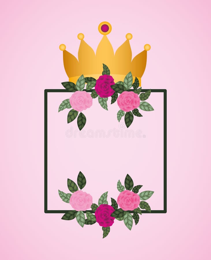 Rosas De Las Flores Con La Decoración De La Corona De La Reina Ilustración  del Vector - Ilustración de flor, majestuoso: 137573315