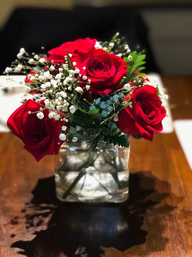 Rosas vermelhas no vaso