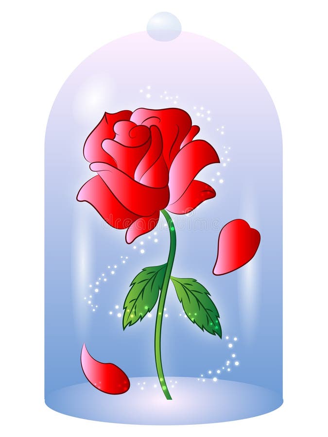 Rose From Beauty And The Beast Vector Illustration Stock Vector Illustration Of Beauty Kids