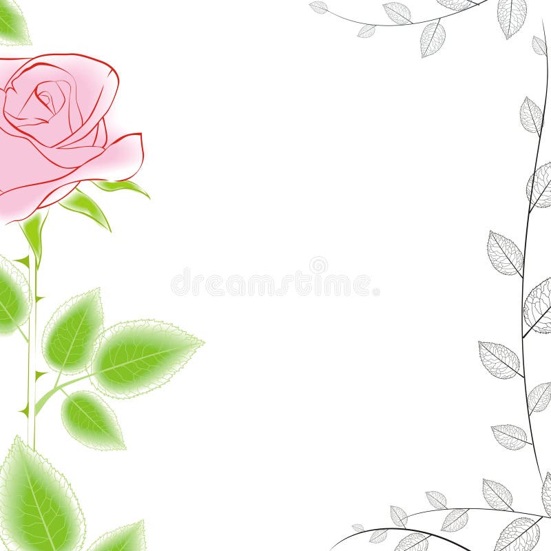 Rose border stock illustration