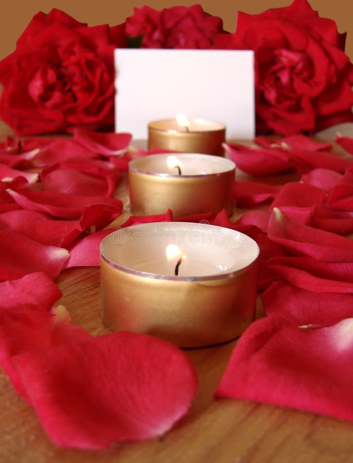 Heart candle and roses stock photo. Image of valentine 16319380
