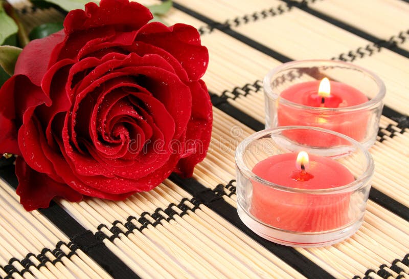 Rose and candles