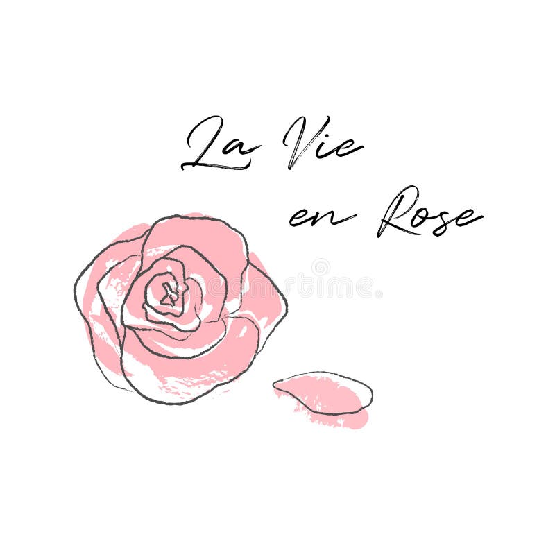 La Vie En Rose Stock Illustrations – 13 La Vie En Rose Stock