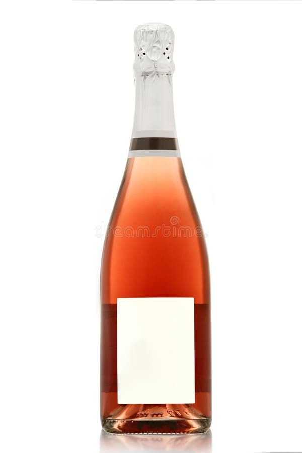 Rose champagne bottle.