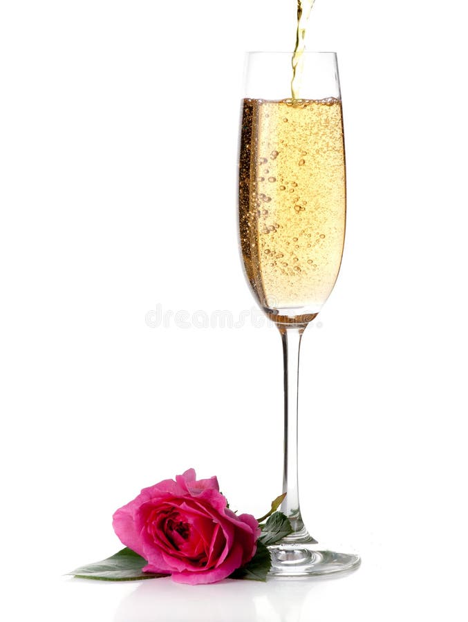 Wine and Rose stock image. Image of romance, rose, pedals 3825333