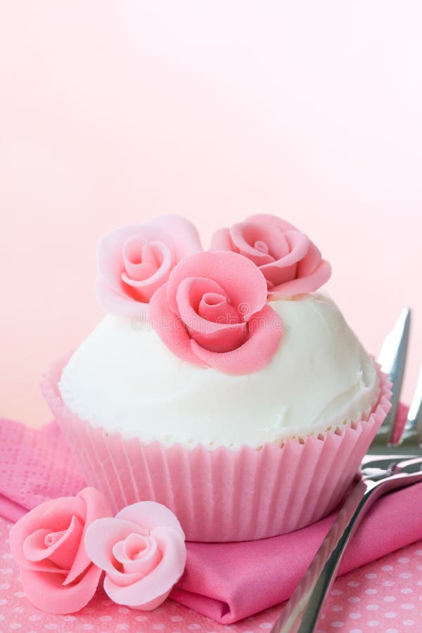 Pink Cupcake in a Teacup stock photo. Image of dessert 10852532
