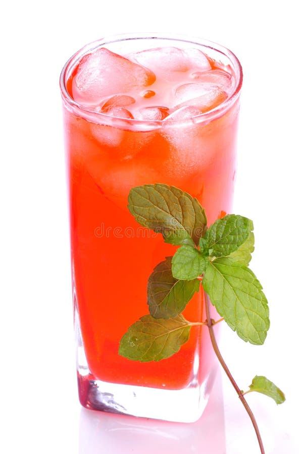 Rose drink with mint