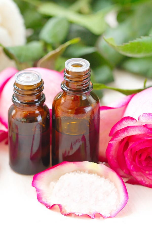 Rose essential aroma oil stock image. Image of aromatherapy 68057177