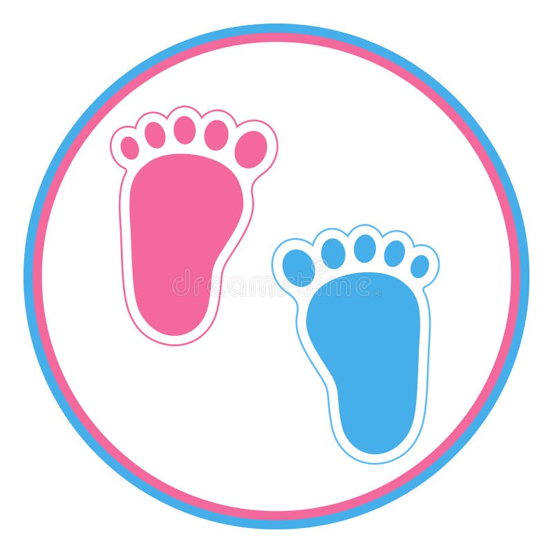 Rose Et Bleu D Empreinte De Pas De Bebe En Cercle Illustration De Vecteur Illustration Du Marchepied Graphisme Rose Et Bleu D Empreinte De Pas De Bebe En Cercle Illustration De Vecteur Illustration Du Marchepied Graphisme