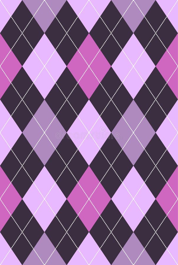 Rose et pourpre de configuration d'Argyle illustration libre de droits