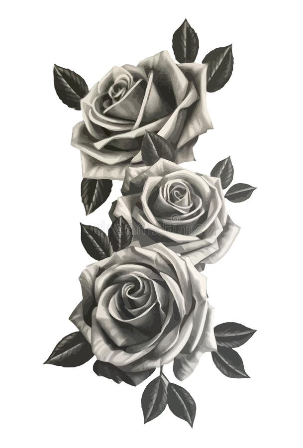 10 Rose Illustrations  Realistic rose tattoo Rose   Realistic rose  tattoo Rose drawing tattoo Rose illustration