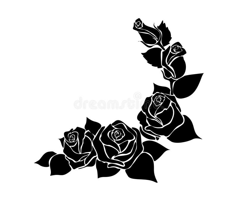 Rose Motif,Flower Design Elements Vector. Flower Vintage Baroque ...