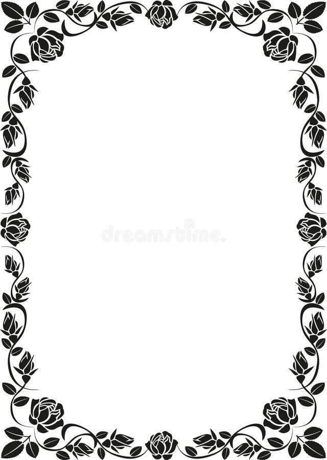 Rose frame vector illustration