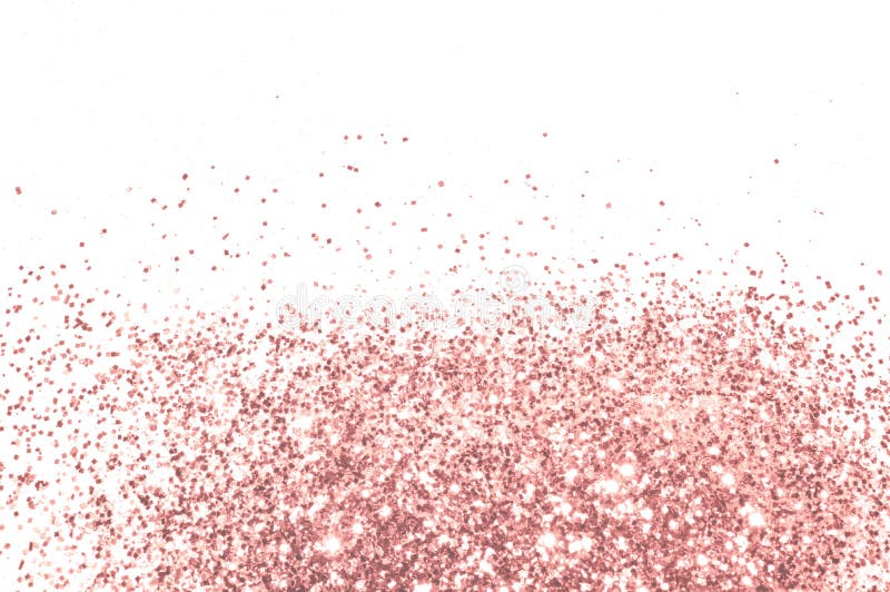 Rose Gold Glitter on White Background in Vintage Nostalgic Colors ...