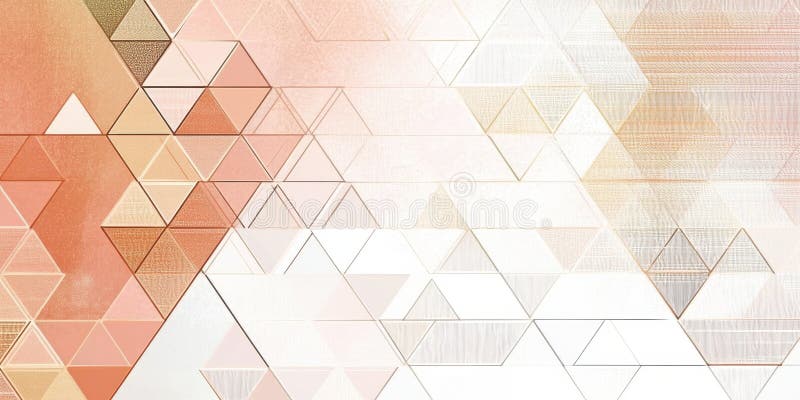 Rose gold and white geometric background for business presentation. Abstract elegant seamless vector illustration