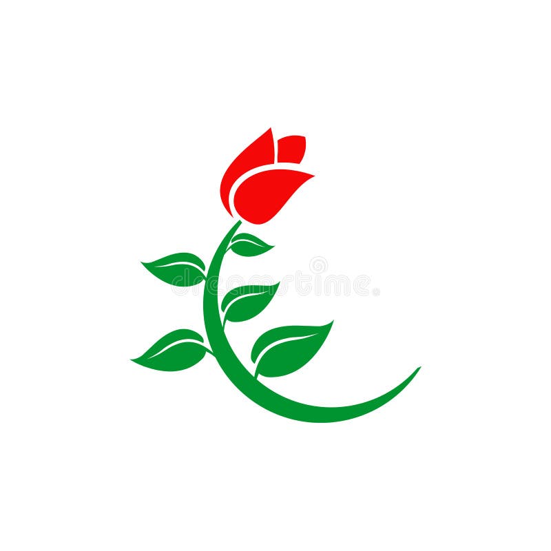 Rose Icon Logo Design Vector Template Stock Vector Illustration Of Plant Emblem