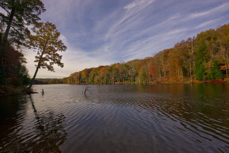 Rose Lake at Hocking Hills in the Fall Stock Image Image of ohio