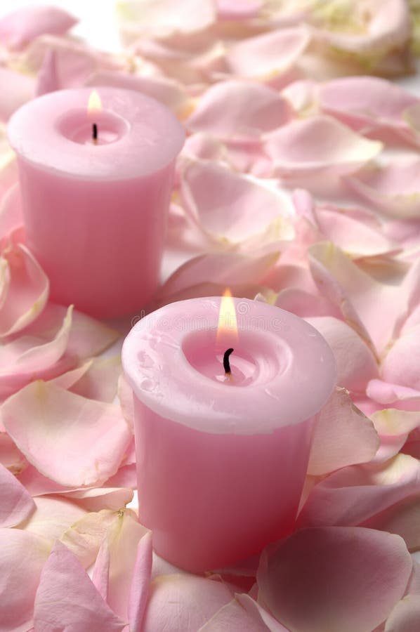 Pink candles stock photo. Image of burgandy, candles, candlestick 641882