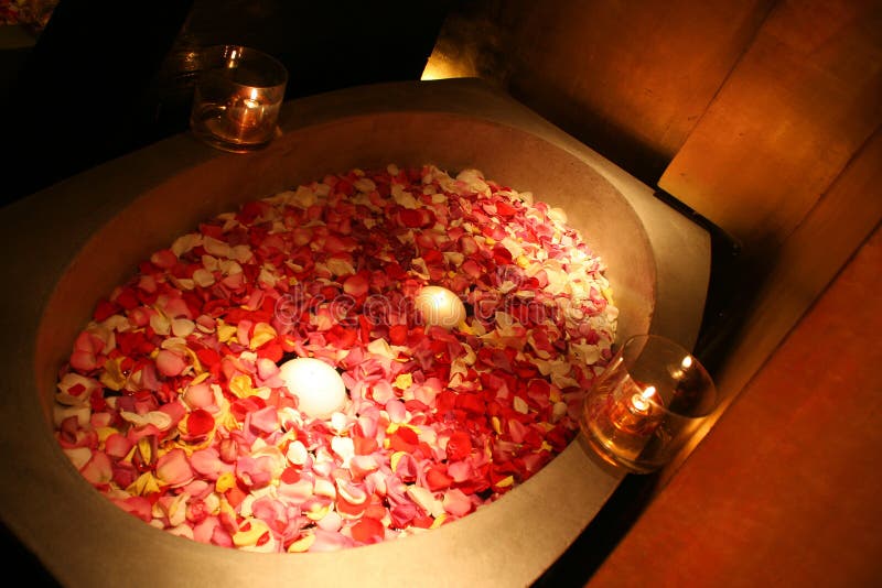Rose Petals Bath stock photos Rose Petals Bath stock photos