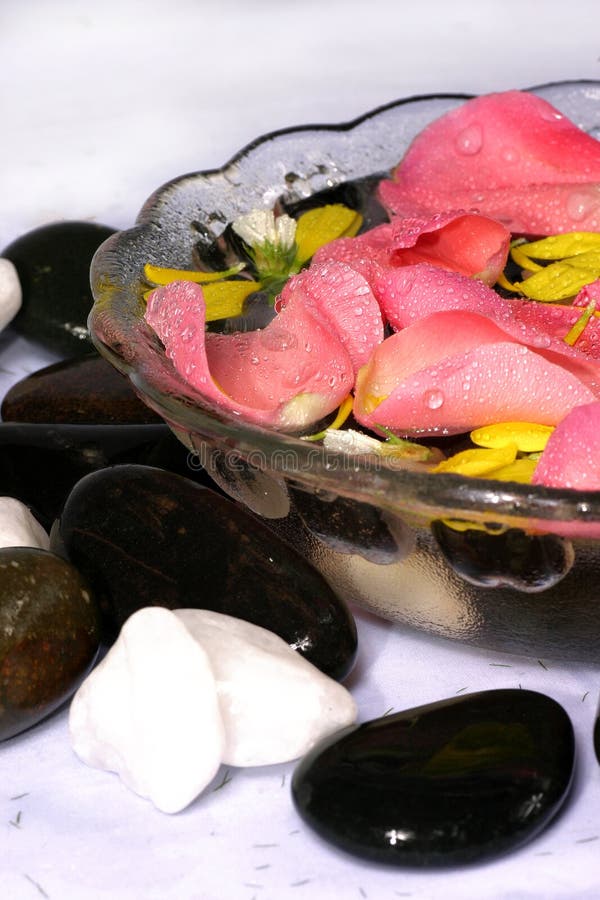 Rose petals and spa