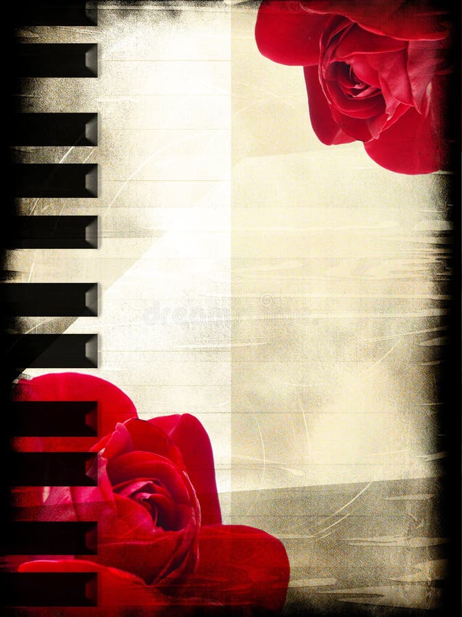 Rose and piano