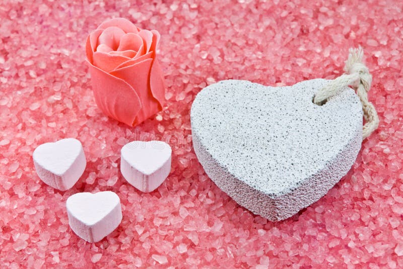 Download Rose Soap, Pumice And Baths Powder. Stock Photo - Image of powder, pink: 12783798