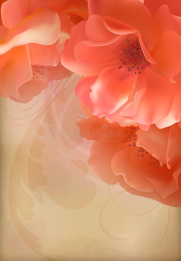 Rose Vector Vintage Old Paper texturizó el fondo ilustración del vector Rose Vector Vintage Old Paper texturizó el fondo ilustración del vector