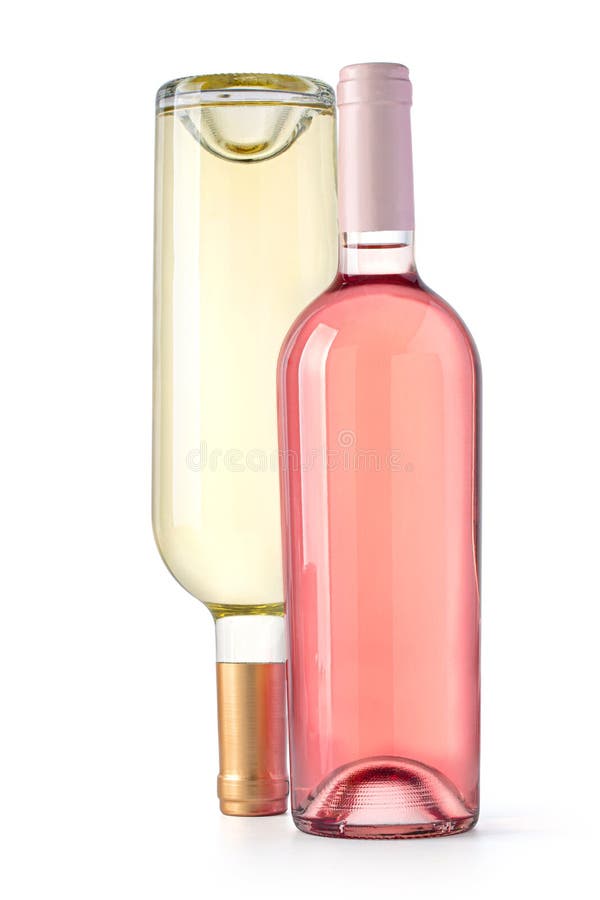 Red Wine Blank Bottle Isolated on a White Background Stock Image