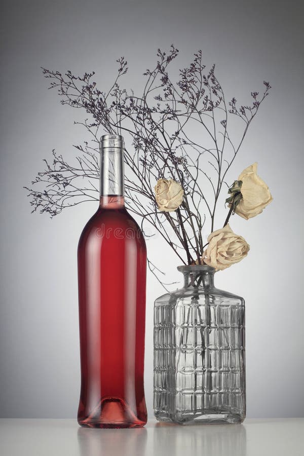 Rose Wine Bottle No Label Stock Photos Free & RoyaltyFree Stock