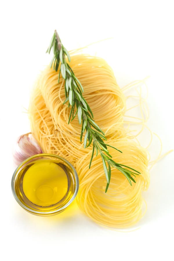 Rosemary and Pasta with Olive Oil Stock Image Image of italian