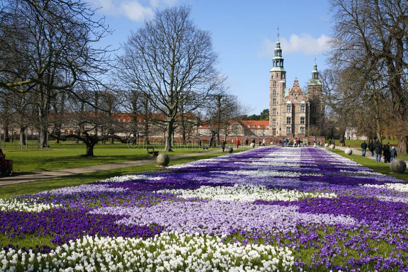 Primavera Castello di Rosenborg, il Re Giardino di Copenaghen, in Danimarca.