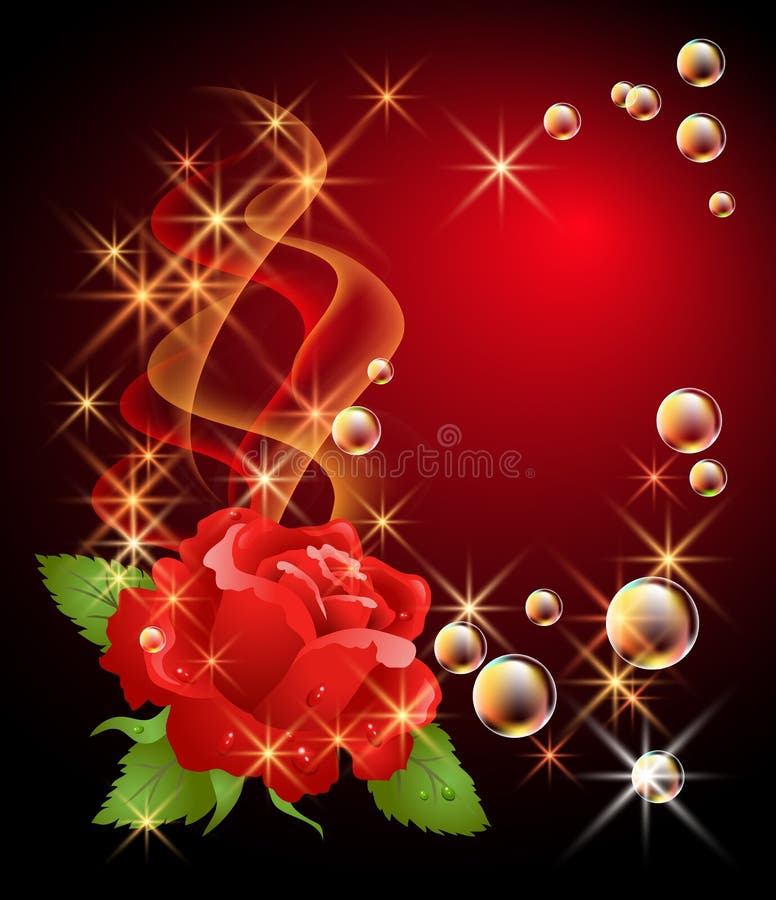 Roses and bubbles stock vector. Illustration of bubbles 20063693
