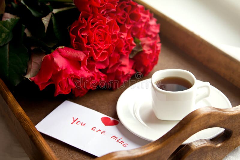 Roses and Coffee for Valentine S Day Stock Photo Image of flowers, eleven 66738438