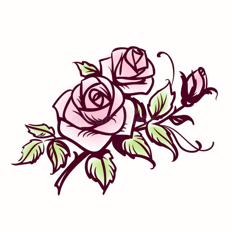 Roses royalty free illustration