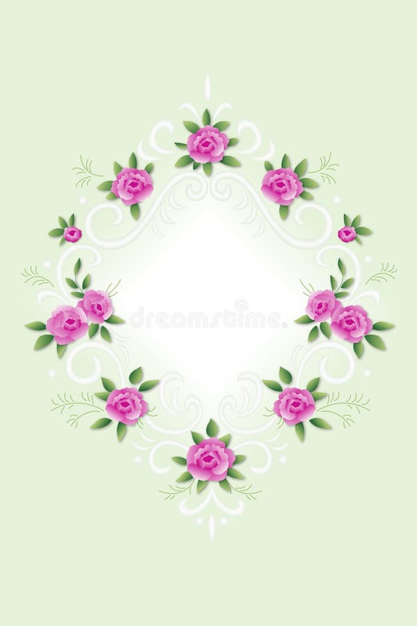 Roses frame stock illustration