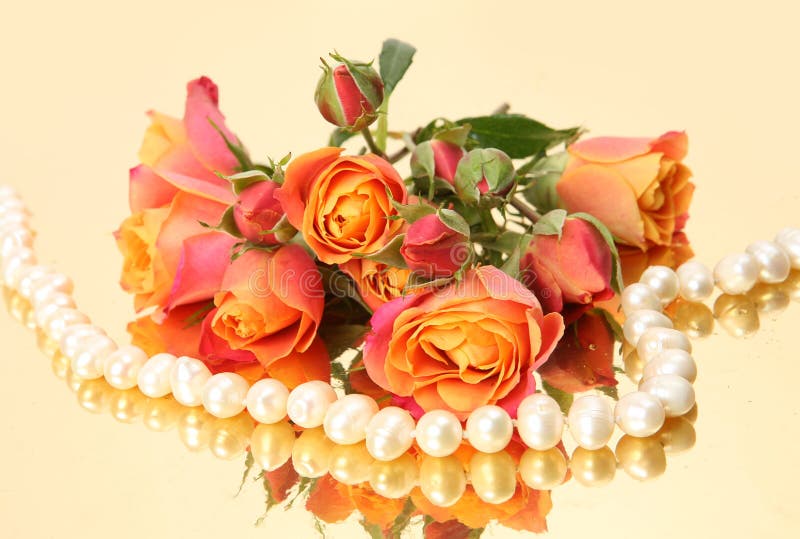 Flowers on a Gold Background Stock Photo Image of blooming, harmony