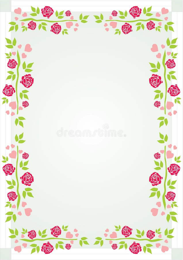 Rose border stock illustration. Illustration of flower - 376363