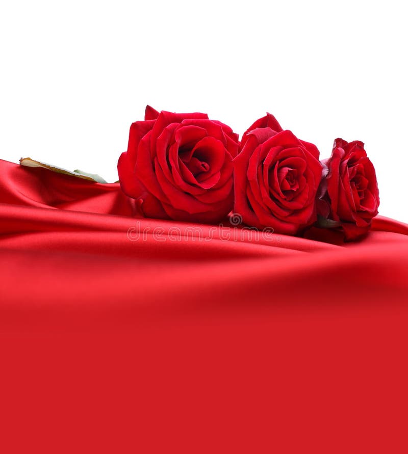 Roses on red silk stock image. Image of soft, silk, elegance 27841005
