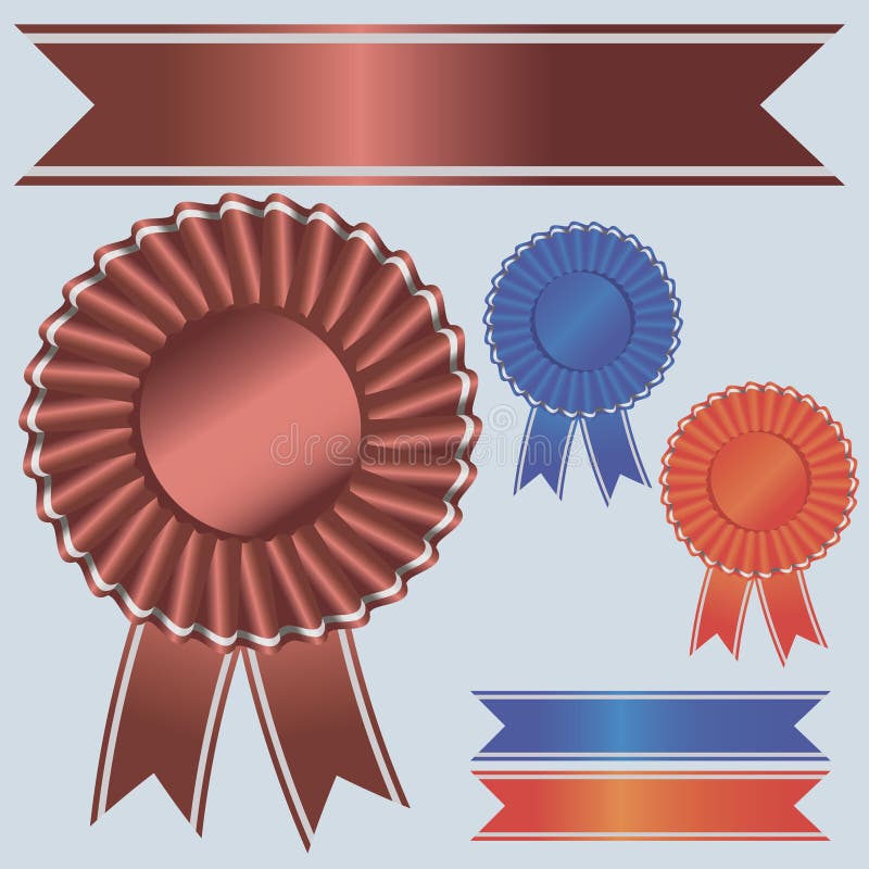 Rosette ribbons vector illustration Rosette ribbons vector illustration