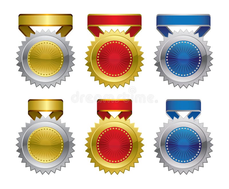 Rosettes de médaille de récompense illustration de vecteur Rosettes de médaille de récompense illustration de vecteur