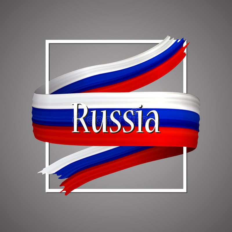 Rosjanin flaga Oficjalni obywatelów kolory Rosjanina 3d lampasa realistyczny faborek Wektorowy ikona znaka tło ilustracji Rosjanin flaga Oficjalni obywatelów kolory Rosjanina 3d lampasa realistyczny faborek Wektorowy ikona znaka tło ilustracji