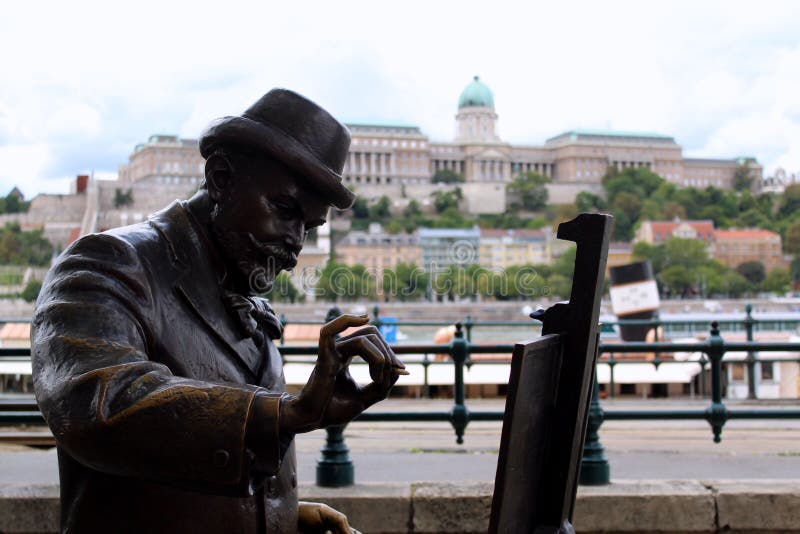 Roskovics Ignac statue in Budapest royalty free stock photos